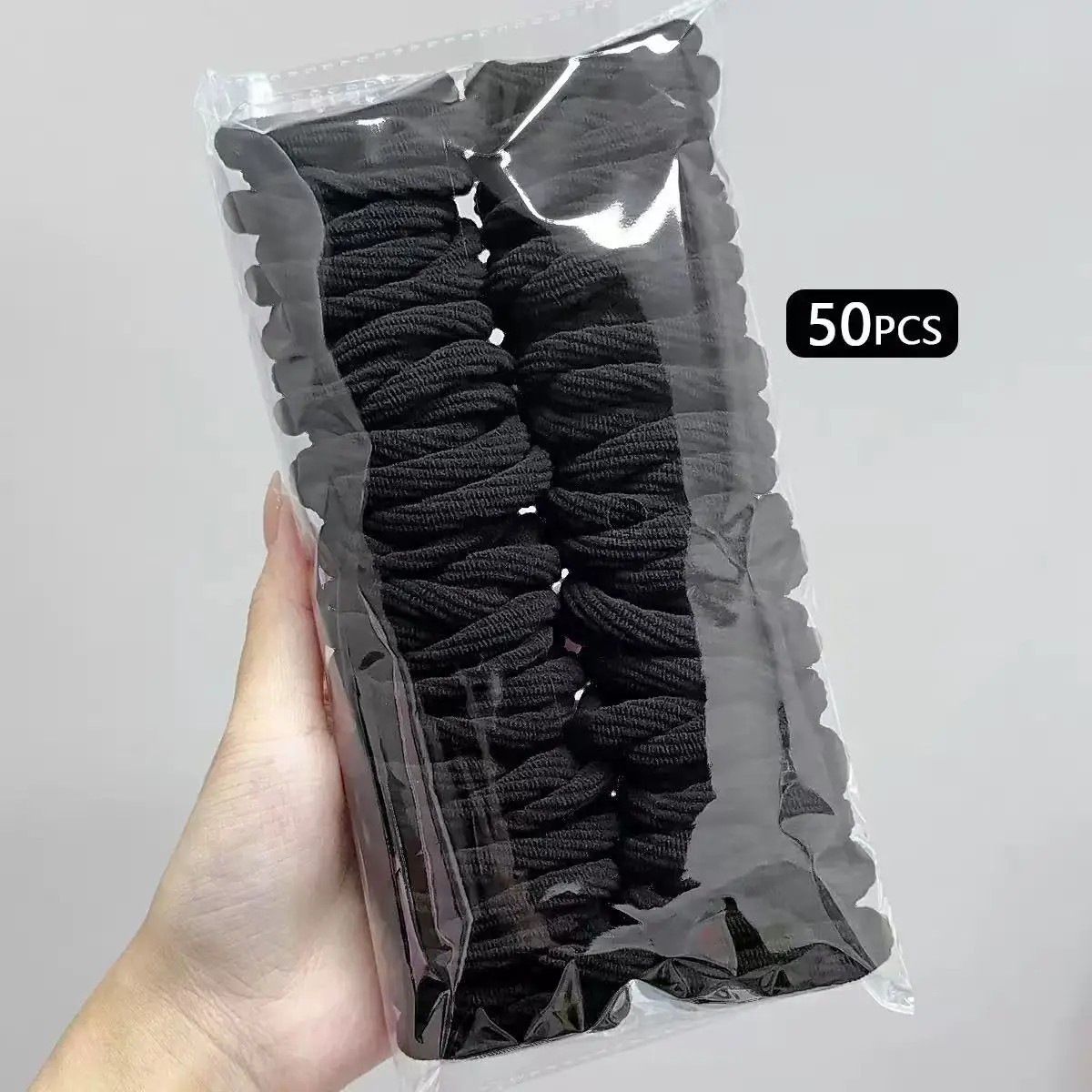 50pcs Colorful Hair Ties Korean Style Trendy Colorful Comfort Hair Accessories