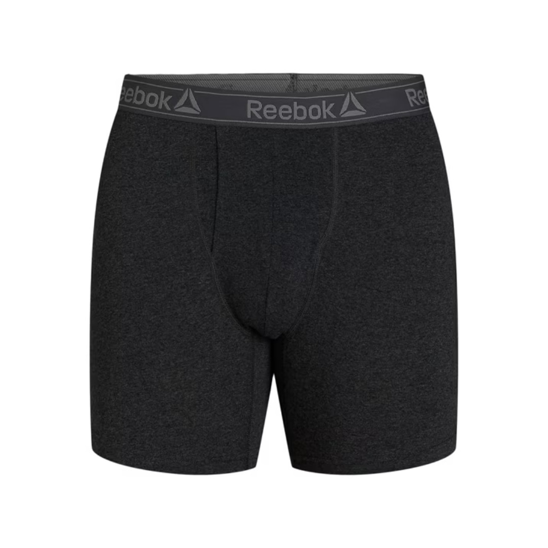 Reebok Men’s Performance Cotton Stretch Boxer Briefs Underwear, S-2XL, 6-Pack