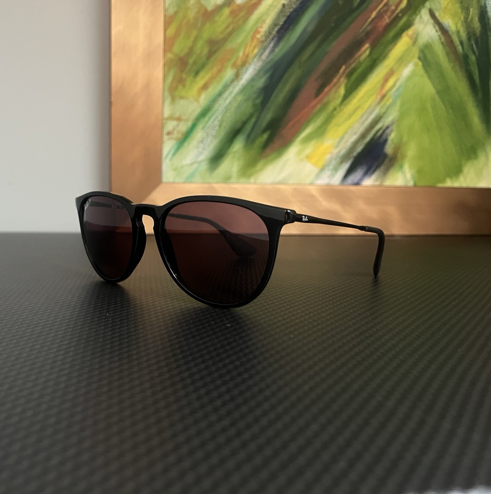 Ray-Ban RB4171 Erika Matte Black/ Grey Polarized Women’s Sunglasses