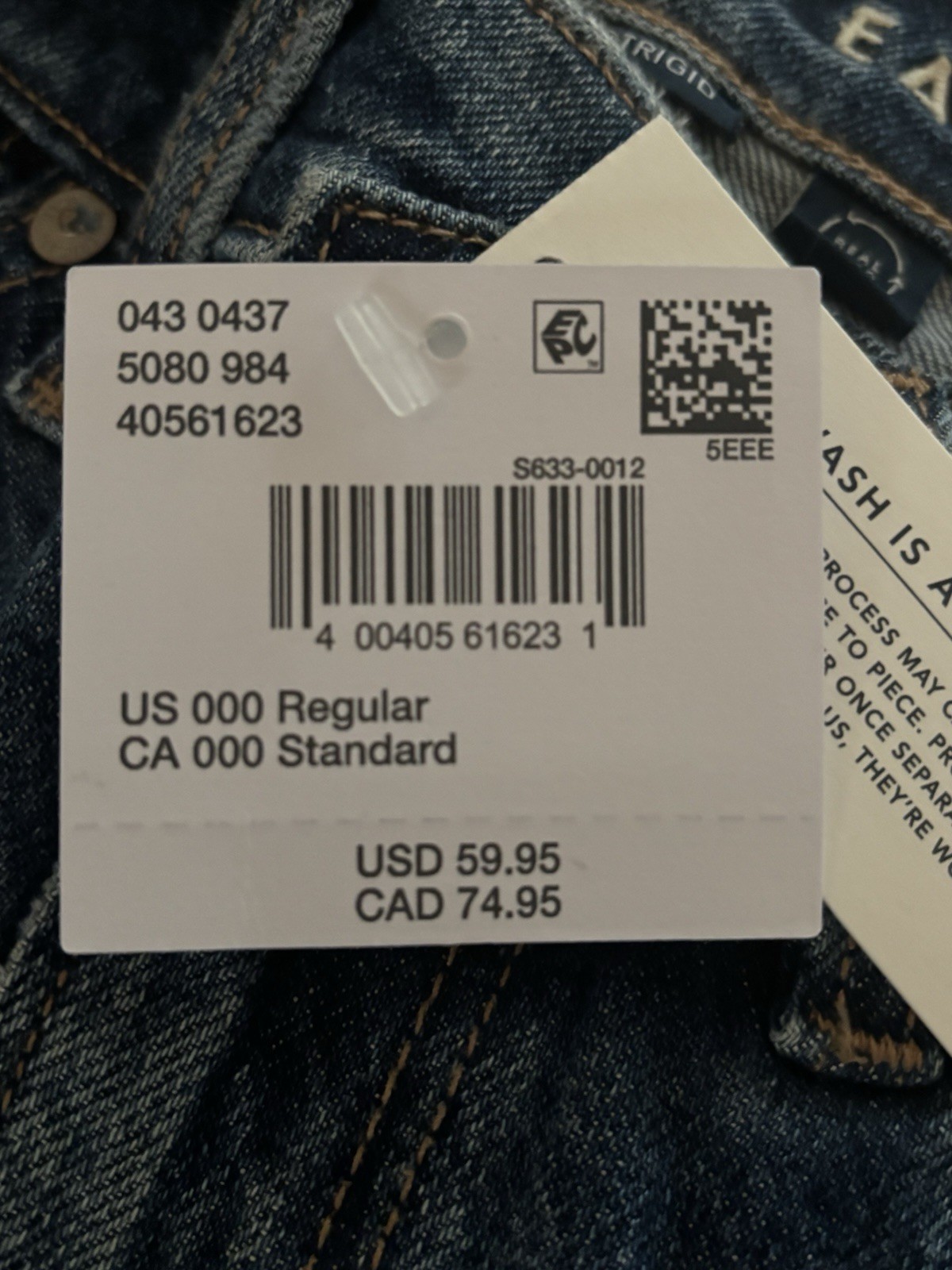 American Eagle Strigid High-Rise Baggy Straight Jeans Blue Denim Women
