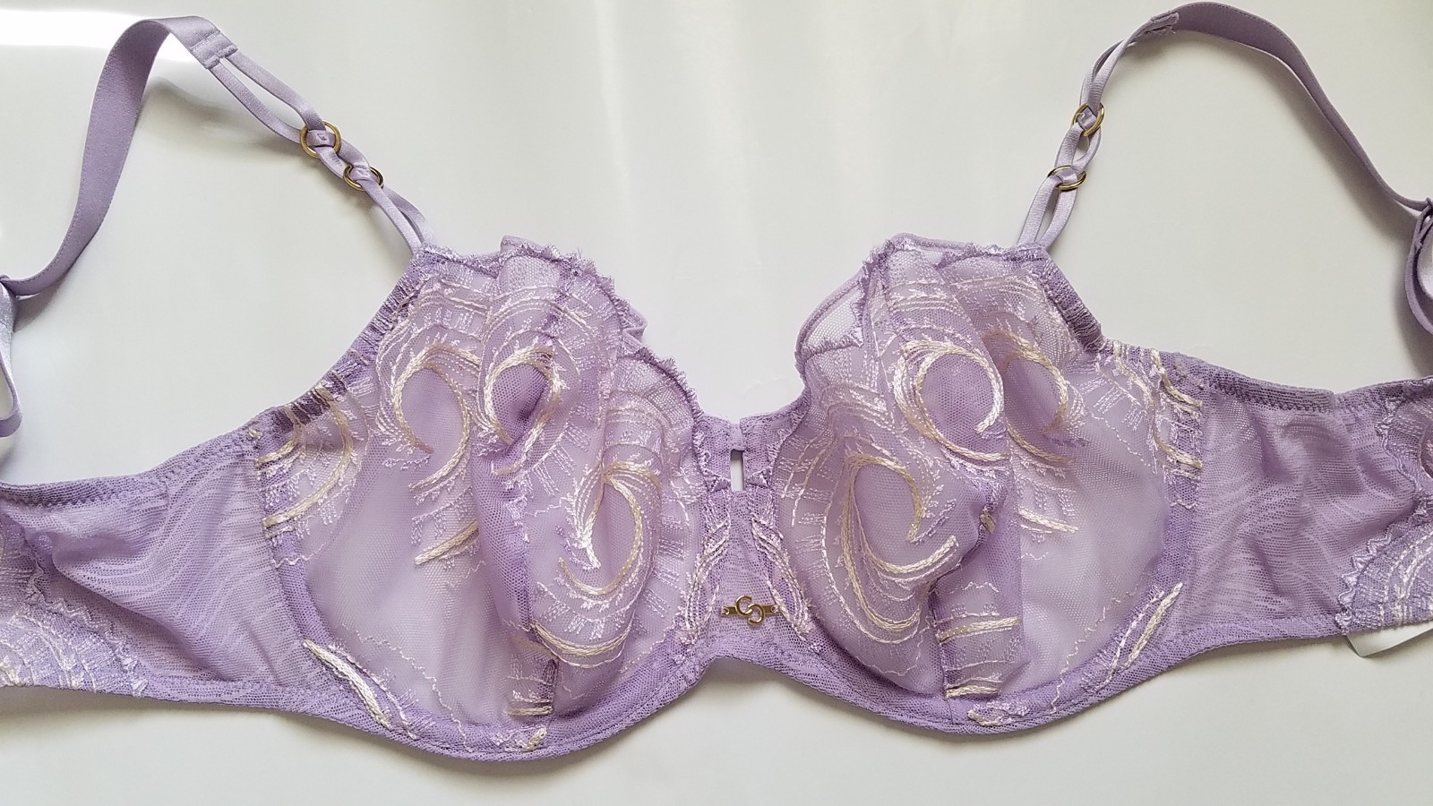 Chantelle C11YM5 Mystic Dream Embroidered Underwire Demi Bra, Size 32DDDD