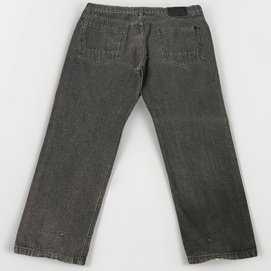 Southpole Relax Jeans Mens 40×32 Black Denim Wide Leg Baggy Skateboarding Y2K