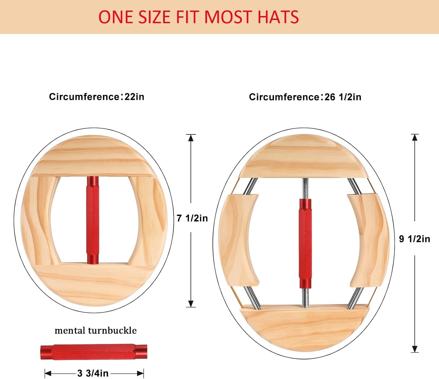 Hat Stretcher for Fitted Cowboy Hats Stretchers for Men 4 Way Expander Exten…