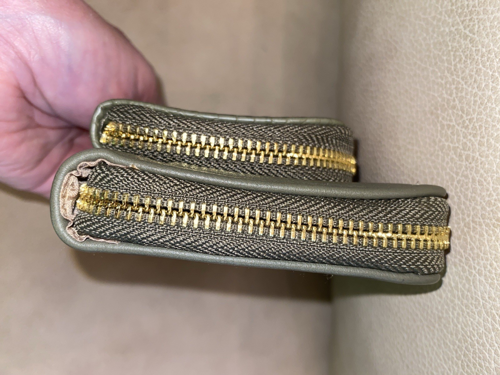 Enzo Angliolini Leather Double Zip Wristlet/Wallet