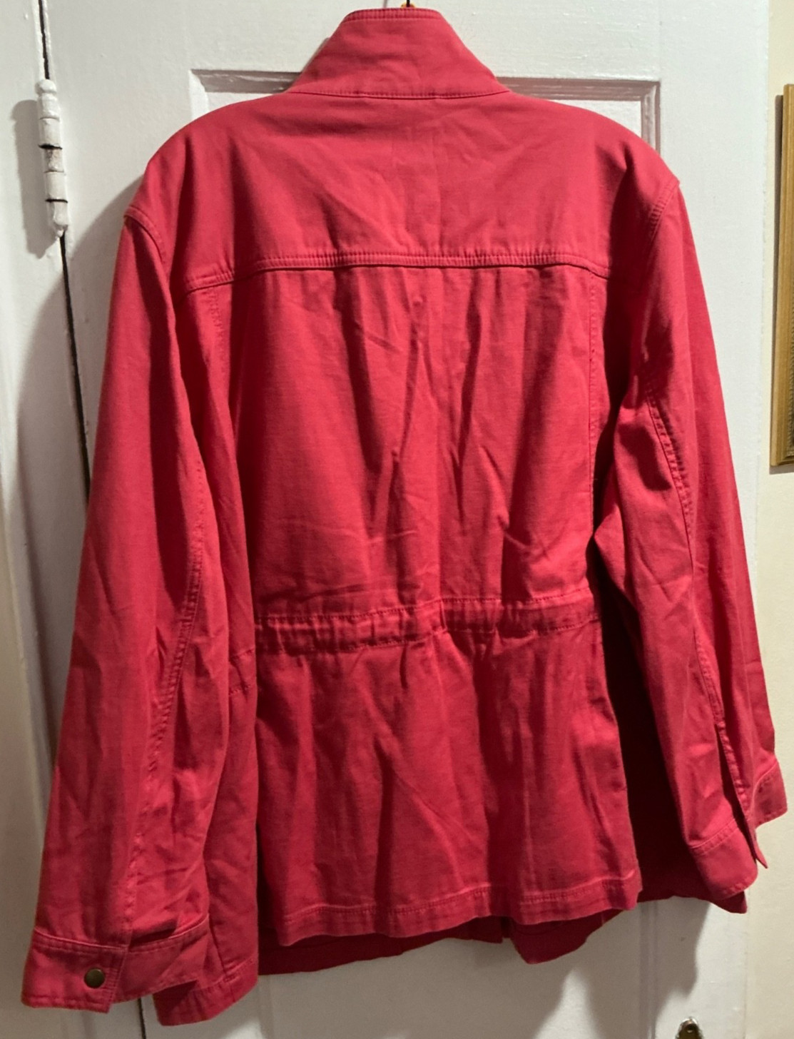 Talbots Plus Cotton Twill Safari Utility Jacket RED SZ‎ 3X PETITES