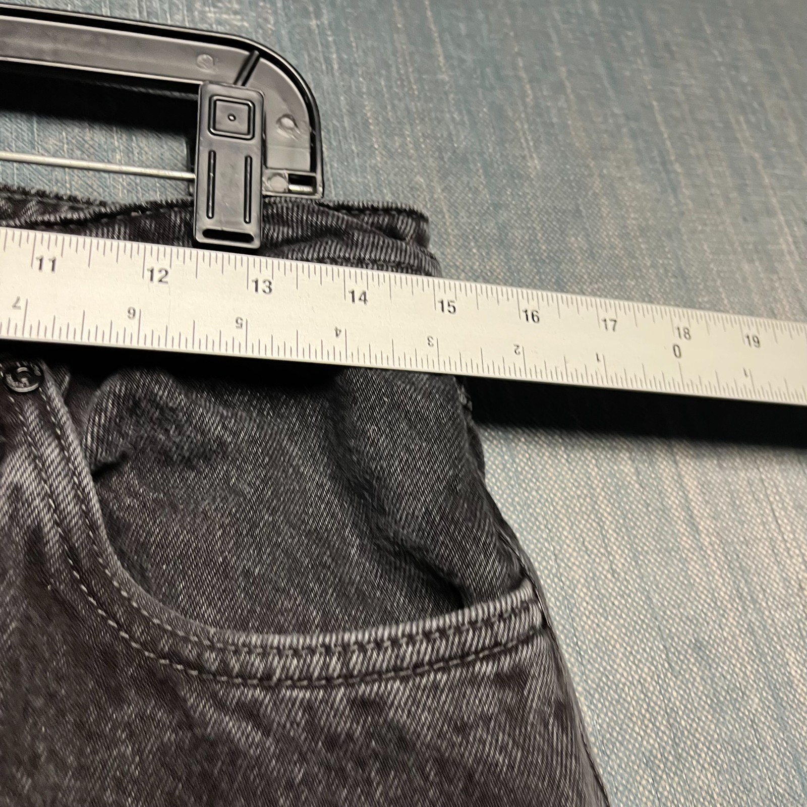 Empyre Men’s Jeans Size 27 Black Acid Wash Loose Fit Y2K Casual Distressed