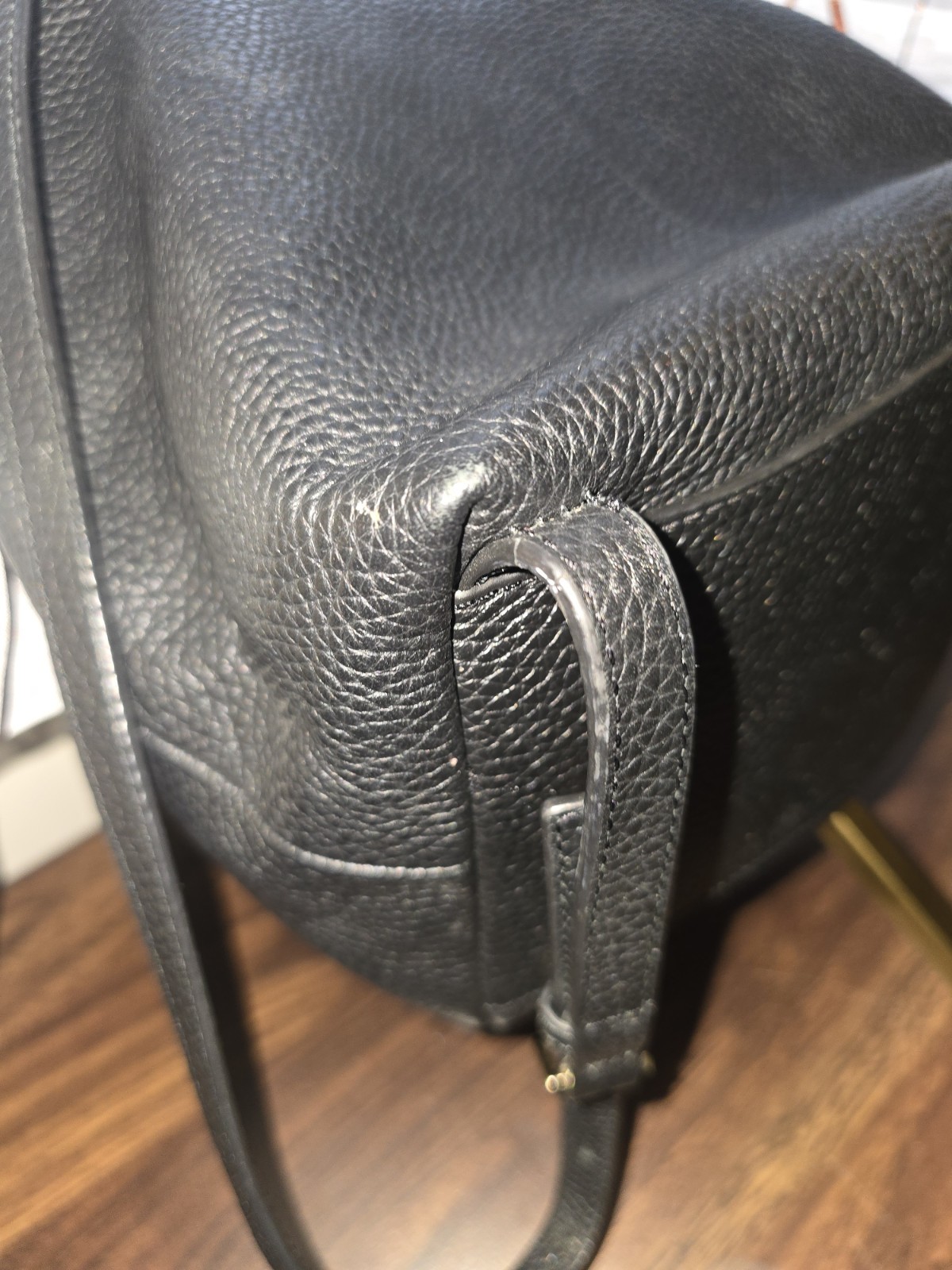 Kate Spade New York Black Pebbled Backpack Tassel, Gold Hardware, WKRU4071