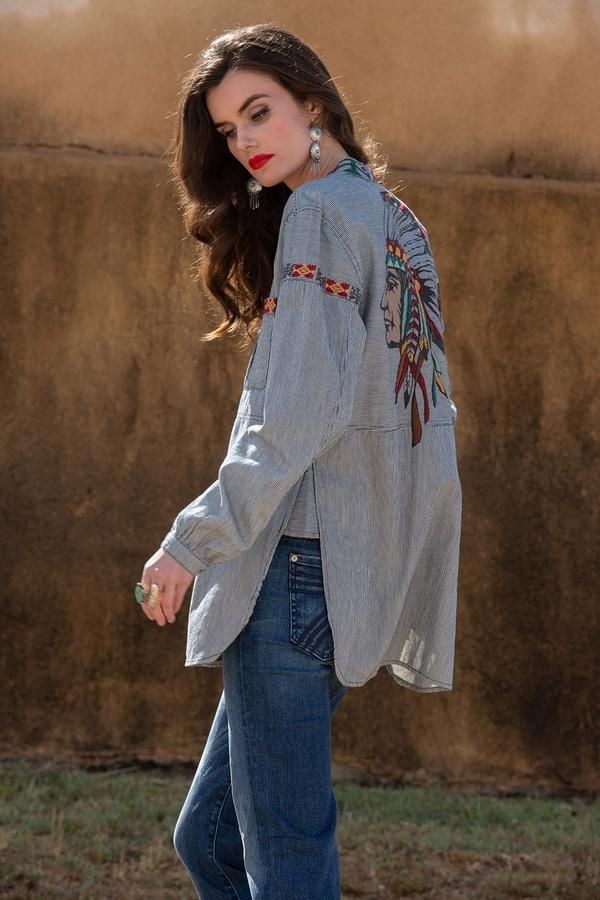 DOUBLE D RANCH Riersons Revival Embroidered Top X Large