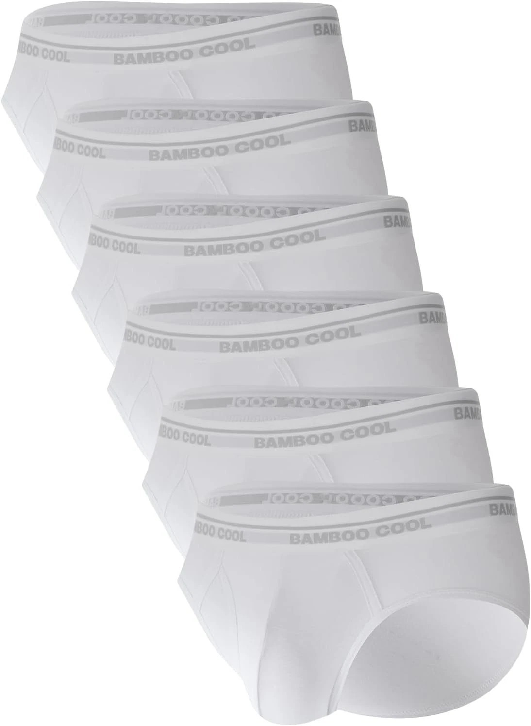 g8 BAMBOO COOL Mens Soft Underwear Open-fly Classic Briefs, Tag-free Small