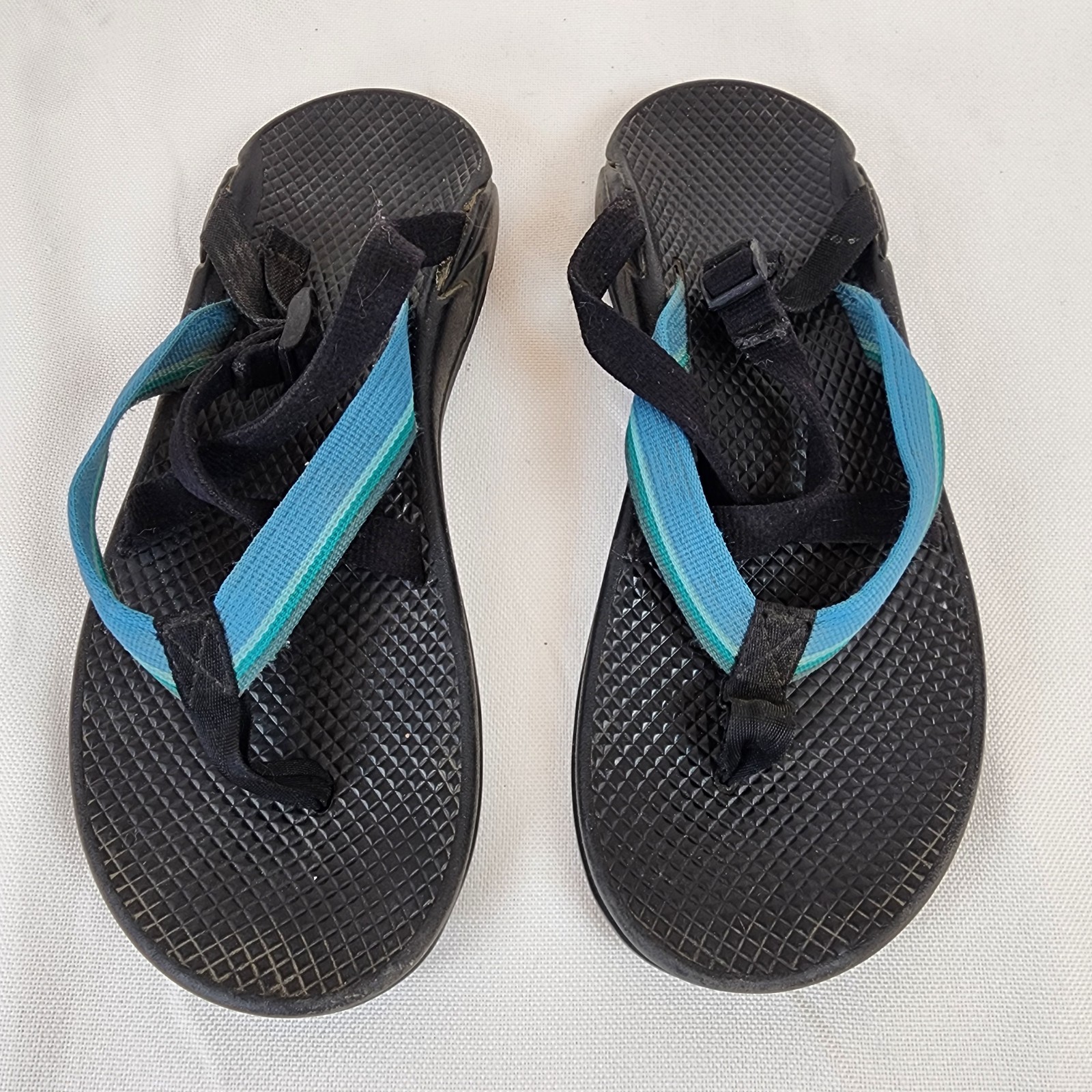 Chaco EcoTread Women’s Size 9M Black & Teal Strappy Sandals Summer Outdoor