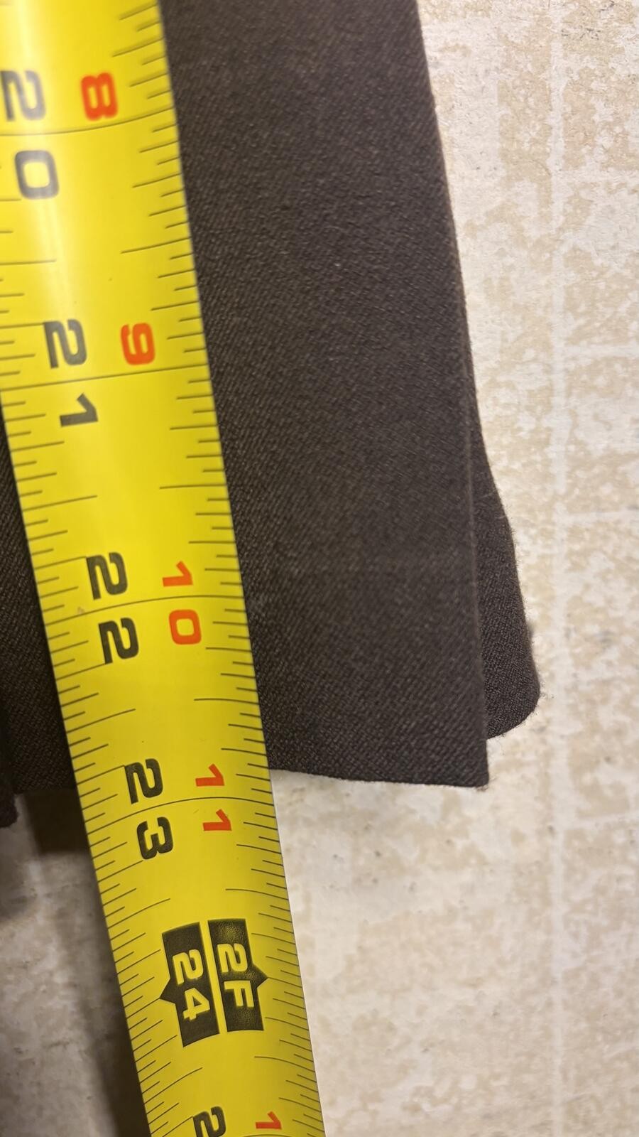 Brown Straight Skirt with Pleated Hem – Size 14