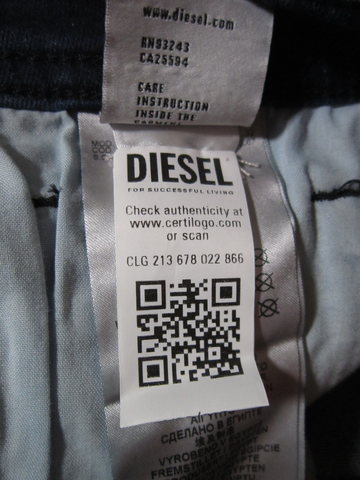 DIESEL THOMMER-R Denim Jeans Slim RE067 Blue Sz 34 x 32 $195