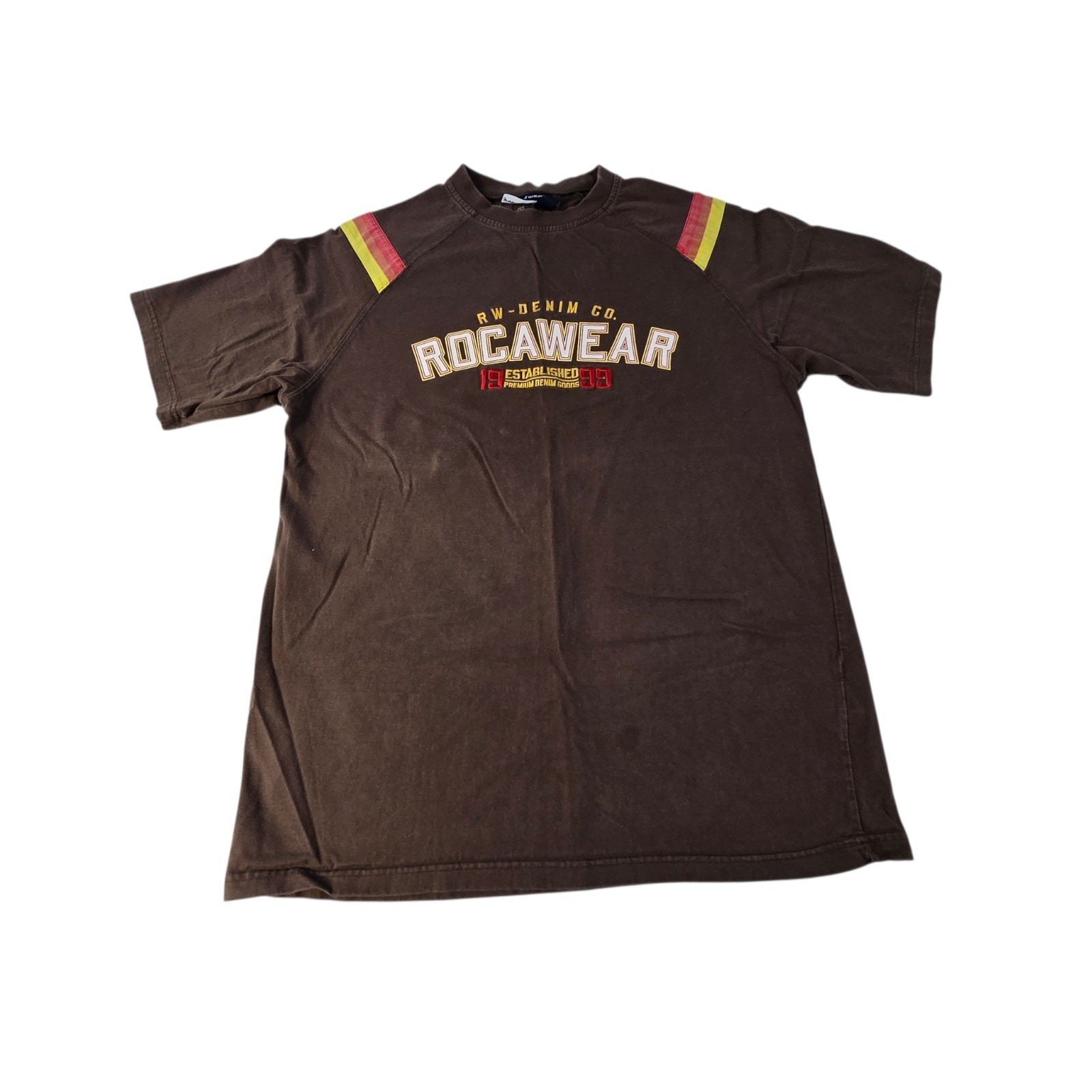 Roca Wear Vintage 2000’s Brown Tshirt Size L Streetwear Skater Urban Wear Jay-Z