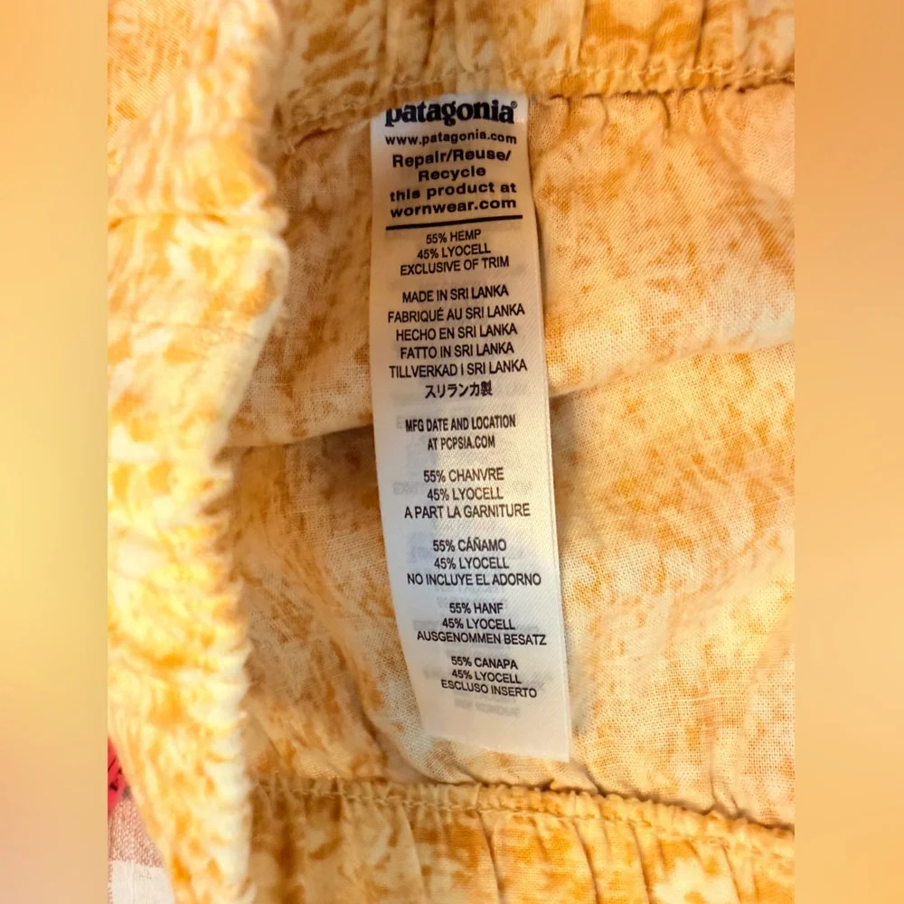 Patagonia Garden Island Pants Beeswax Tan Hemp Blend Women’s XS,M, L, XL