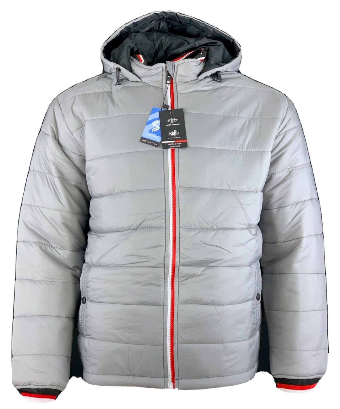 Men’s Winter Polyester Puffer Lightweight Jackets Unbranded – Gray – S