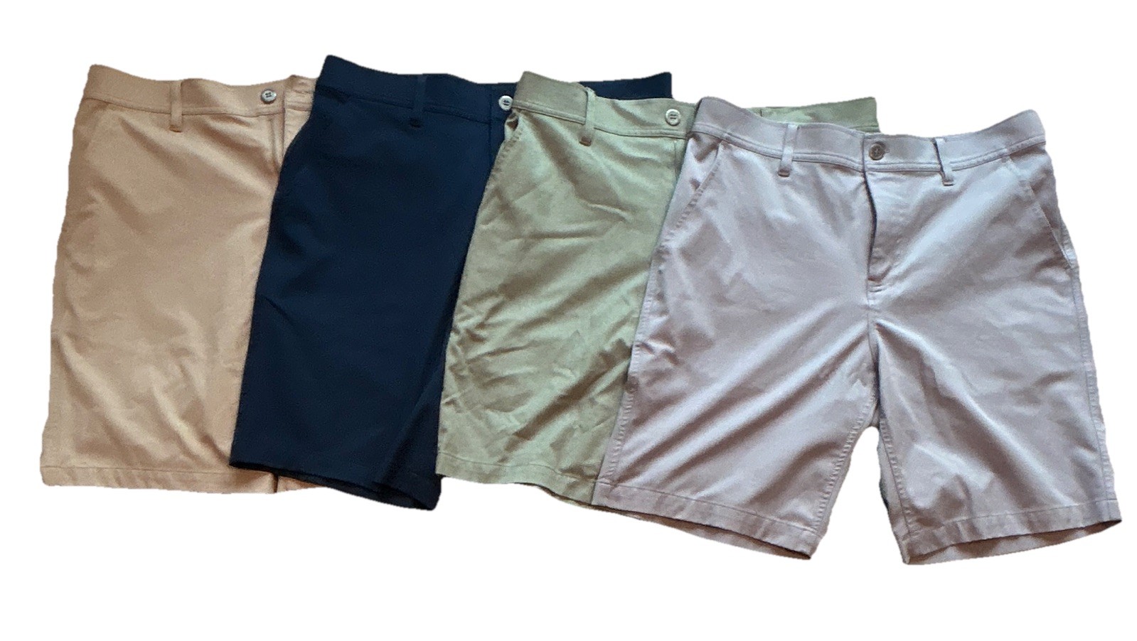 32 Degrees Cool Stretch Performance Chino Shorts Lot of 4 Men’s Solid Colors