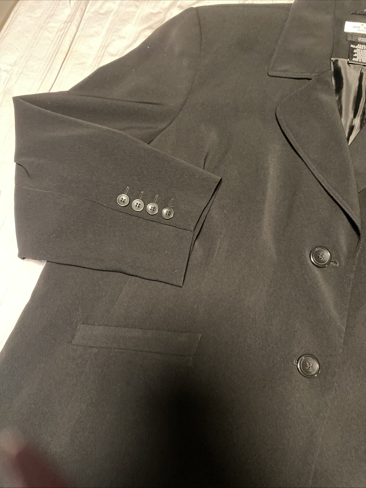East 5th Size 22P Black Blazer Nanotex Fabric Business Travel Single Breasted