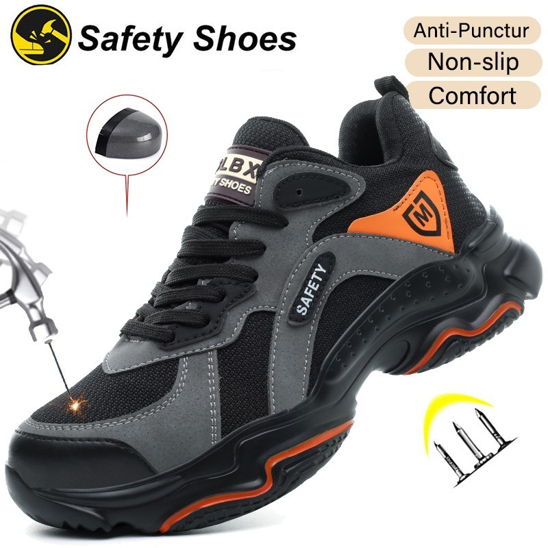 New Safety Shoes Anti-smash Anti-puncture Work Shoes Security Protective Shoes