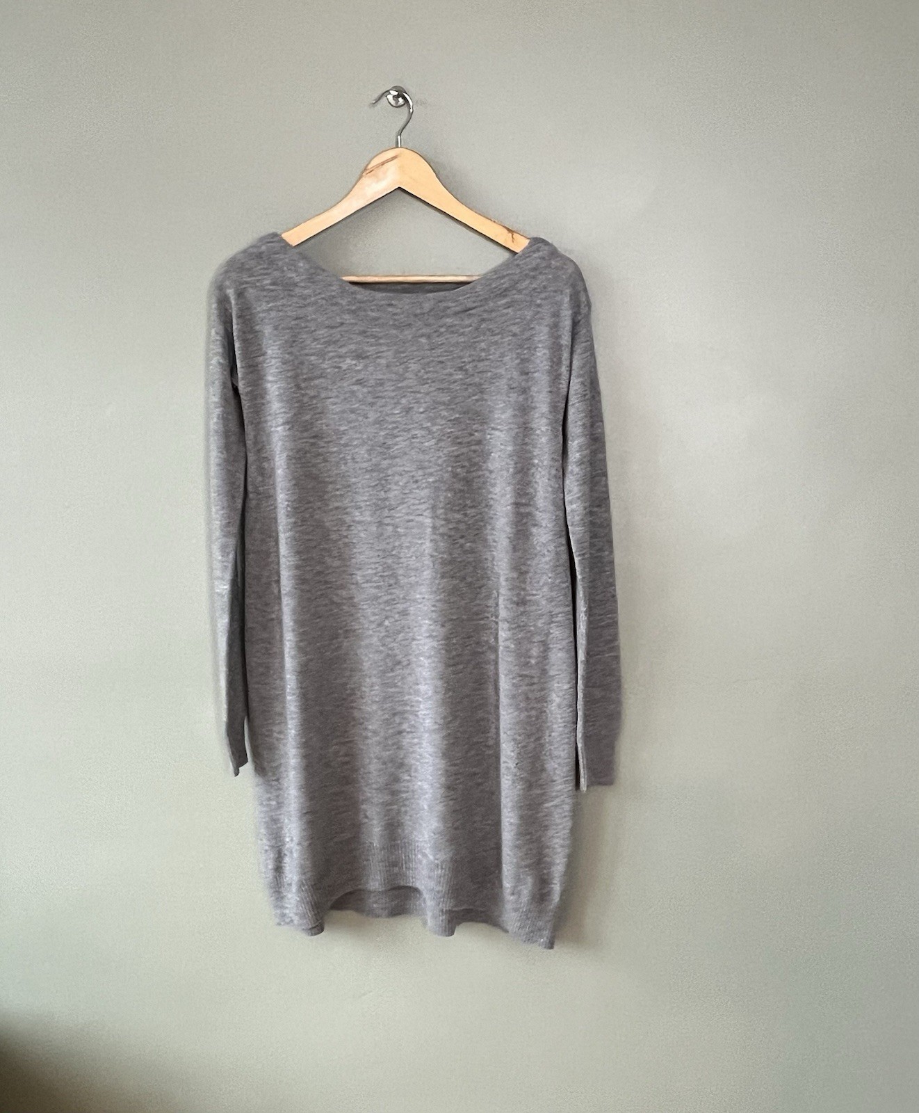 DVF Knit Dress 90% Wool 10% Cashmere Branitta Jumper Dress Size 8-10 Grey VGC