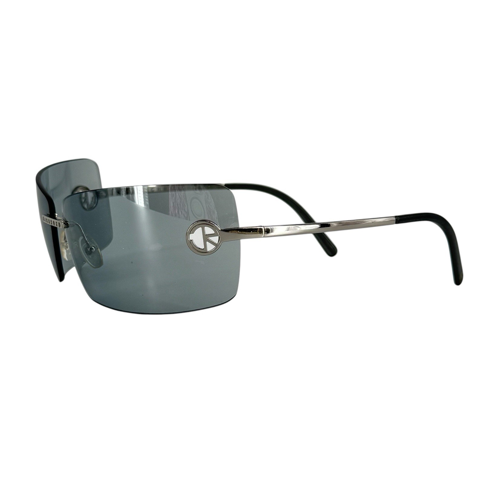 John Richmond Rimless Shield Sunglasses JR51502 Gray Unisex Italy 69 15 115mm