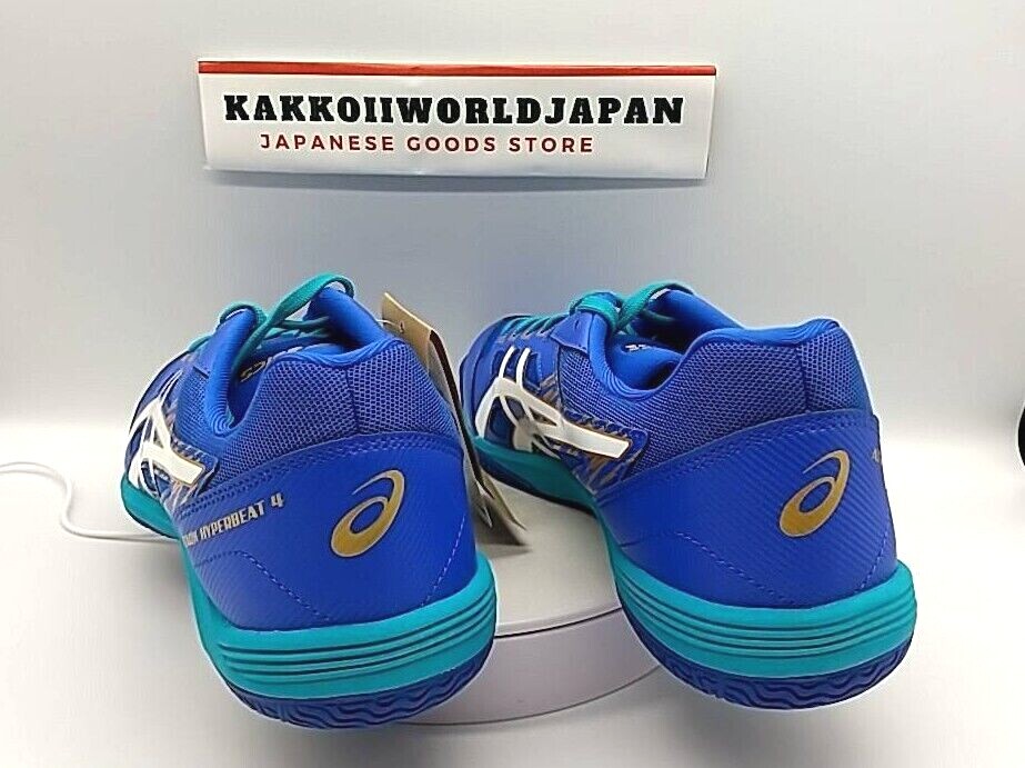 Asics Table Tennis Shoes ATTACK HYPERBEAT 4 Tuna Blue/White 1073A056 401 UNISEX