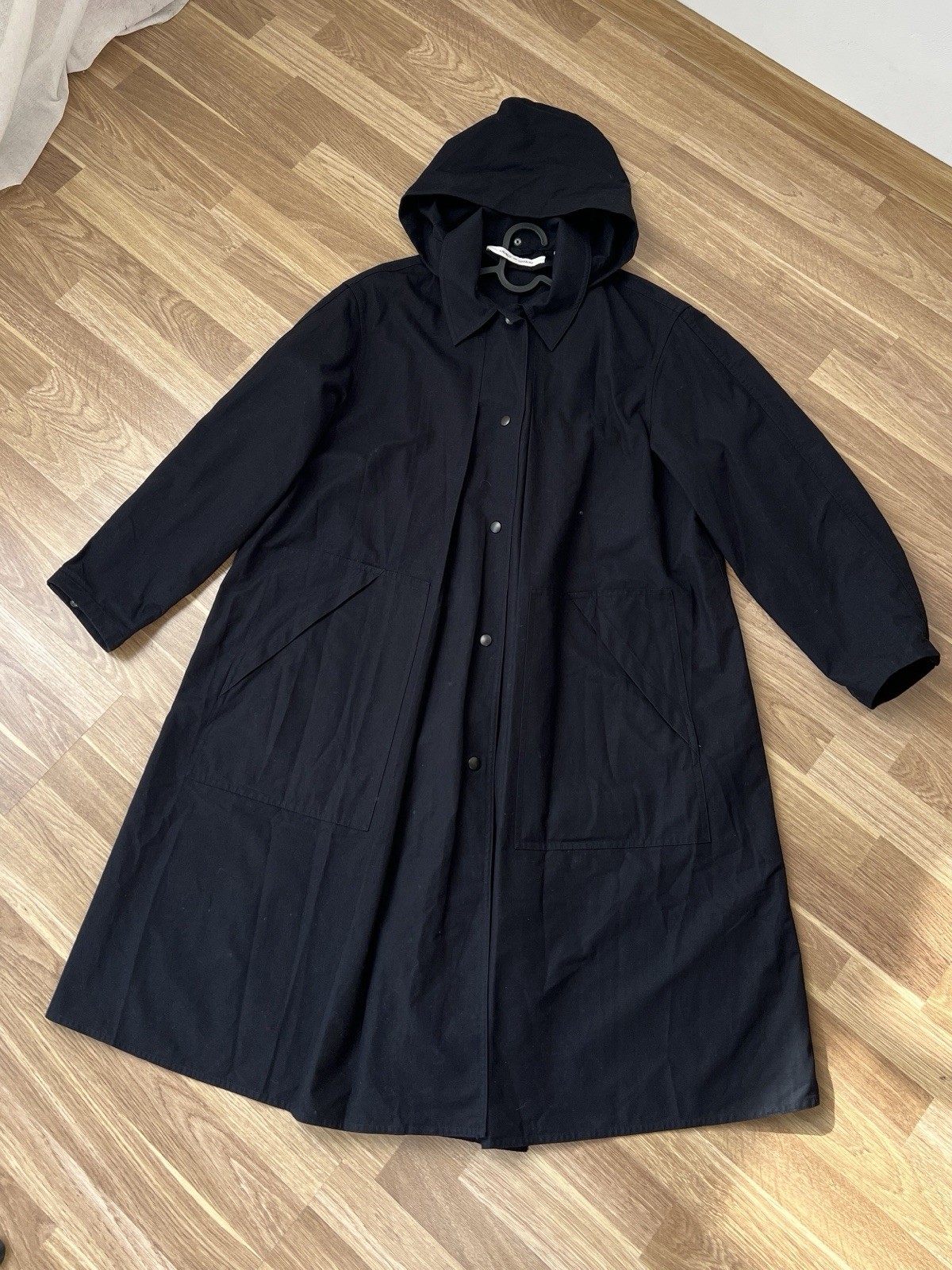 Uniqlo And Lemaire Women’s Hooded Black Jacket Coat Size L