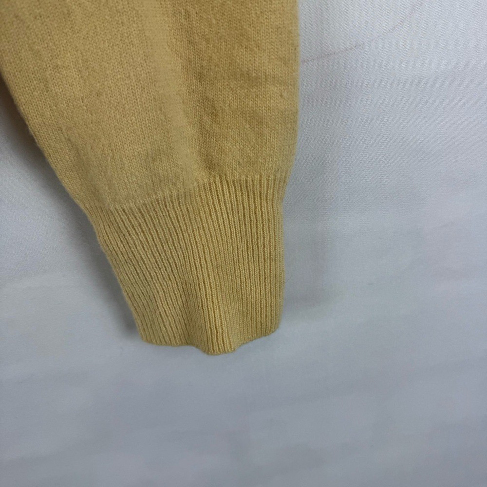 Saks Fifth Avenue 100% Cashmere Cable Knit Sweater Yellow Women’s Size L