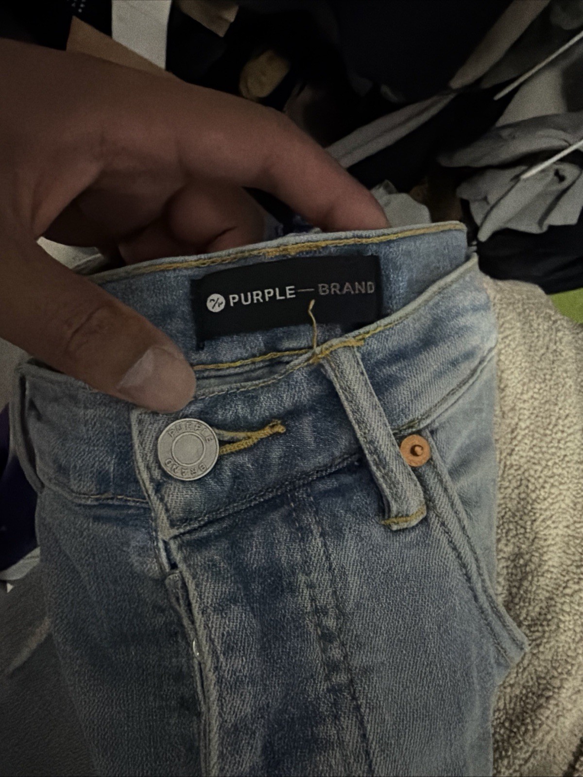 Purple Jeans Size 32 P002 Light Indigo Blowout Denim