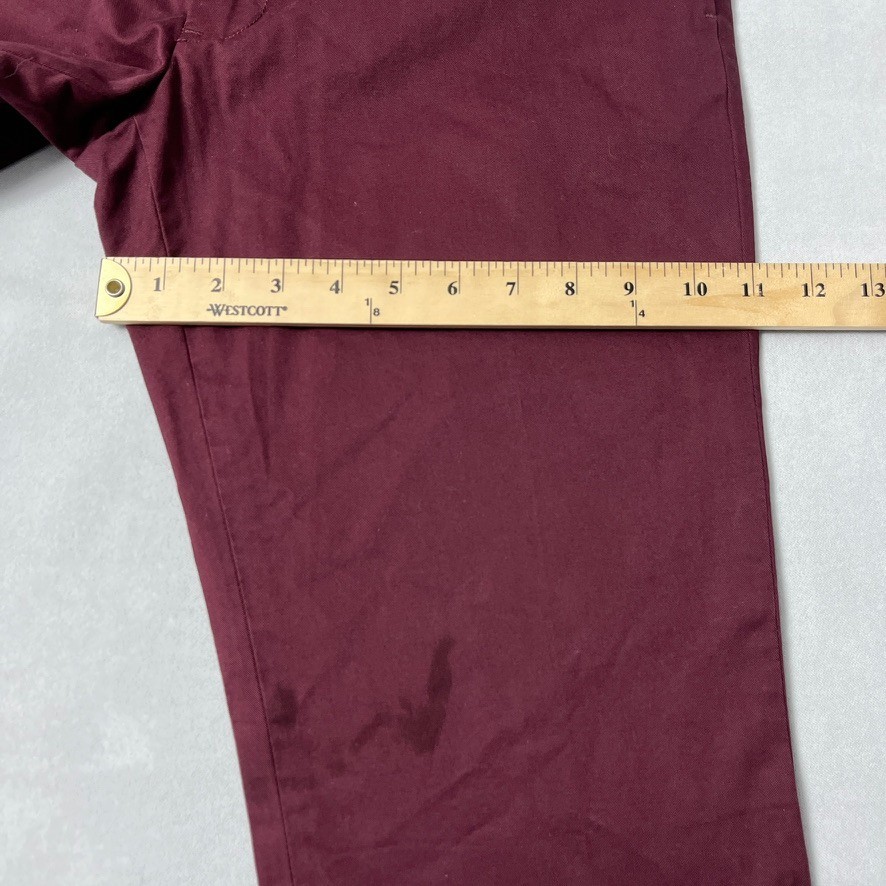Polo Ralph Lauren Pants Men 32×34 Maroon Slim Fit Stretch Chino NWT READ FLAW