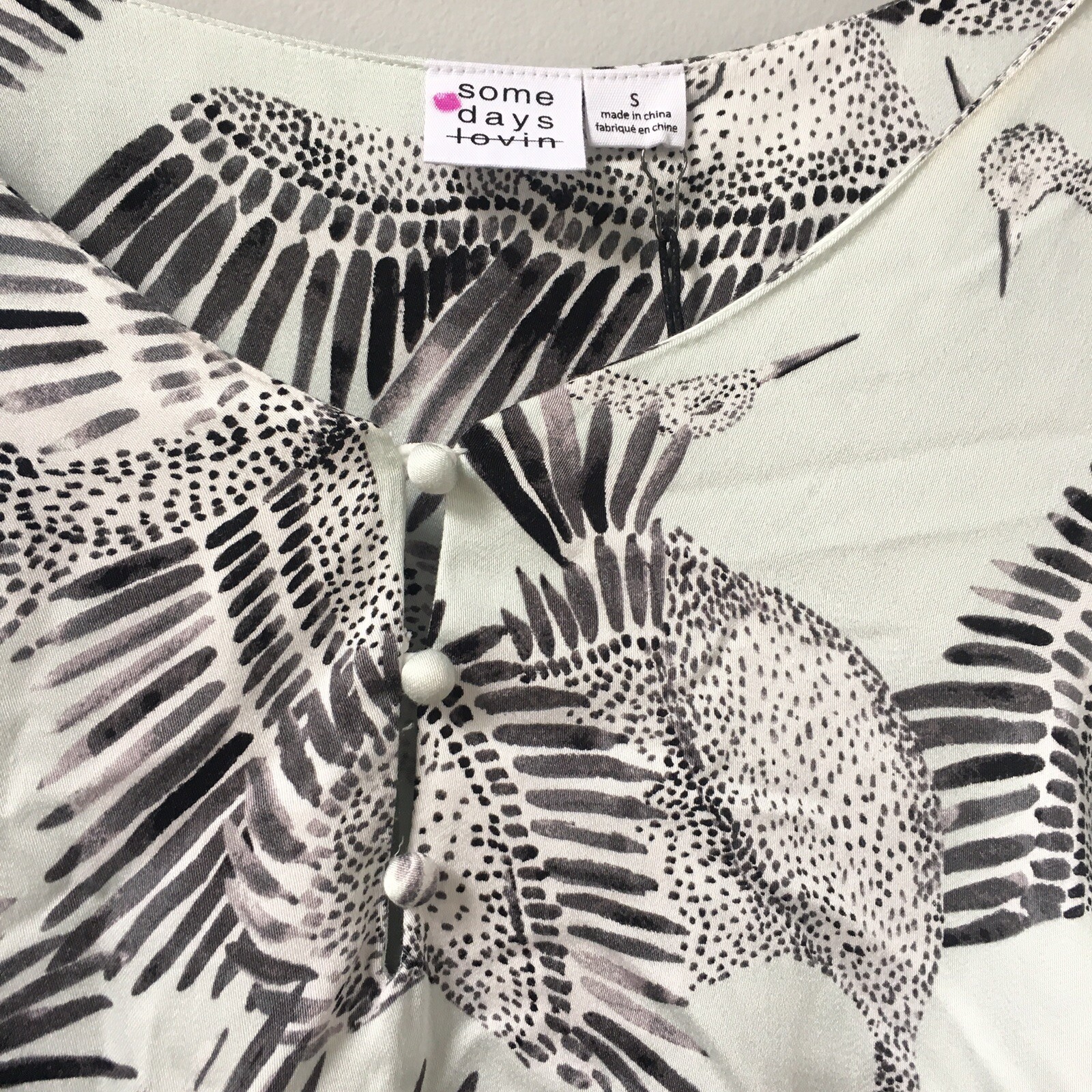 NWT Somedays Lovin’ Taking Flight Blouse Top Small Bell Sleeve Bird Fairy Hippie