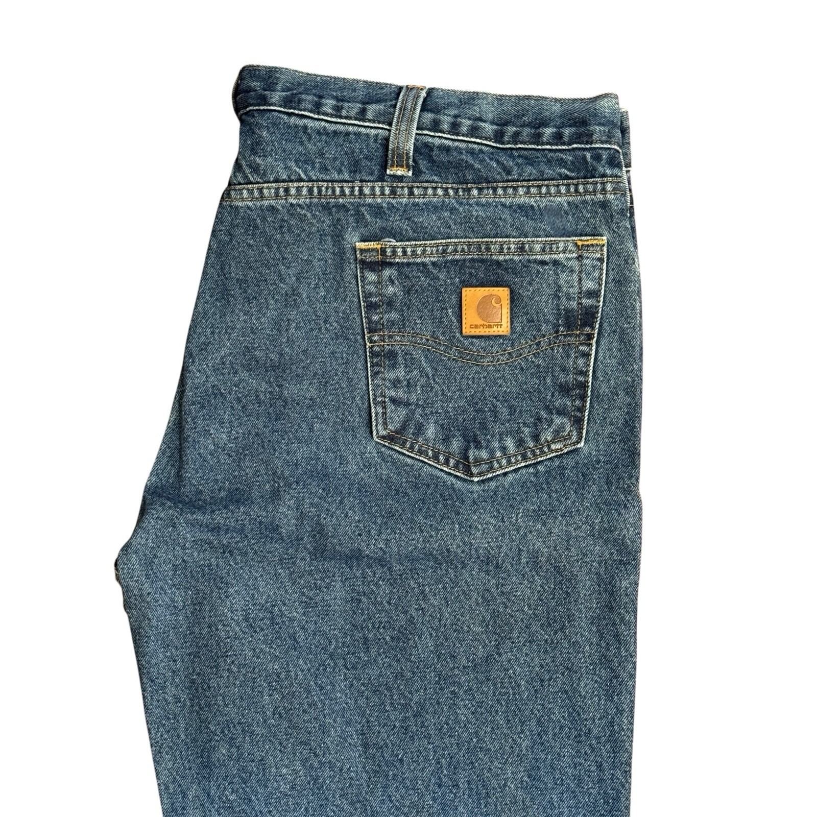 Carhartt Jeans Mens 42×30 Dark Wash Blue Denim B480 DVB Traditional Fit Work
