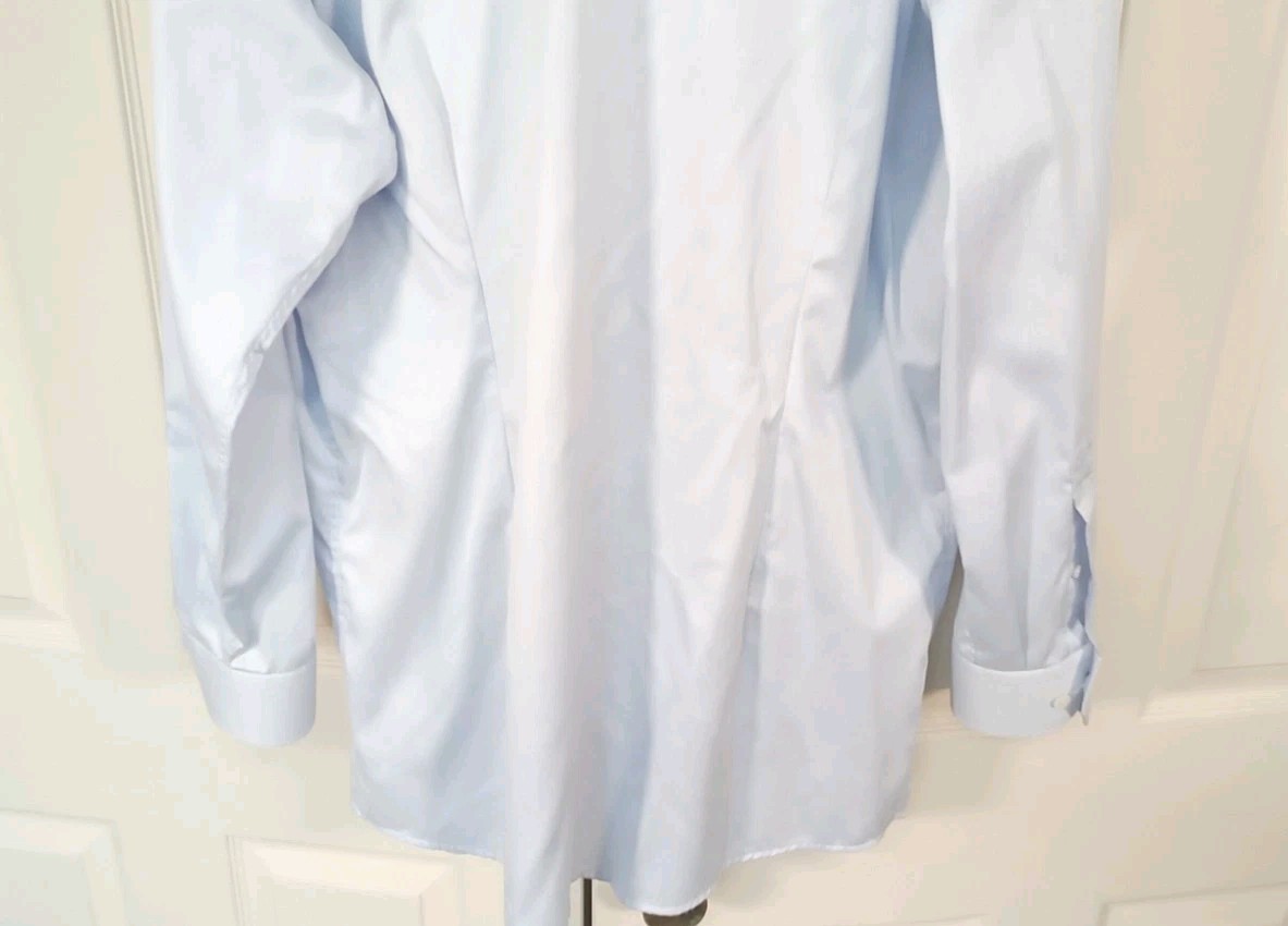ETON Dress Shirts Men’s Button Up Classic Blue 100% Cotton 46/ 18 EUC