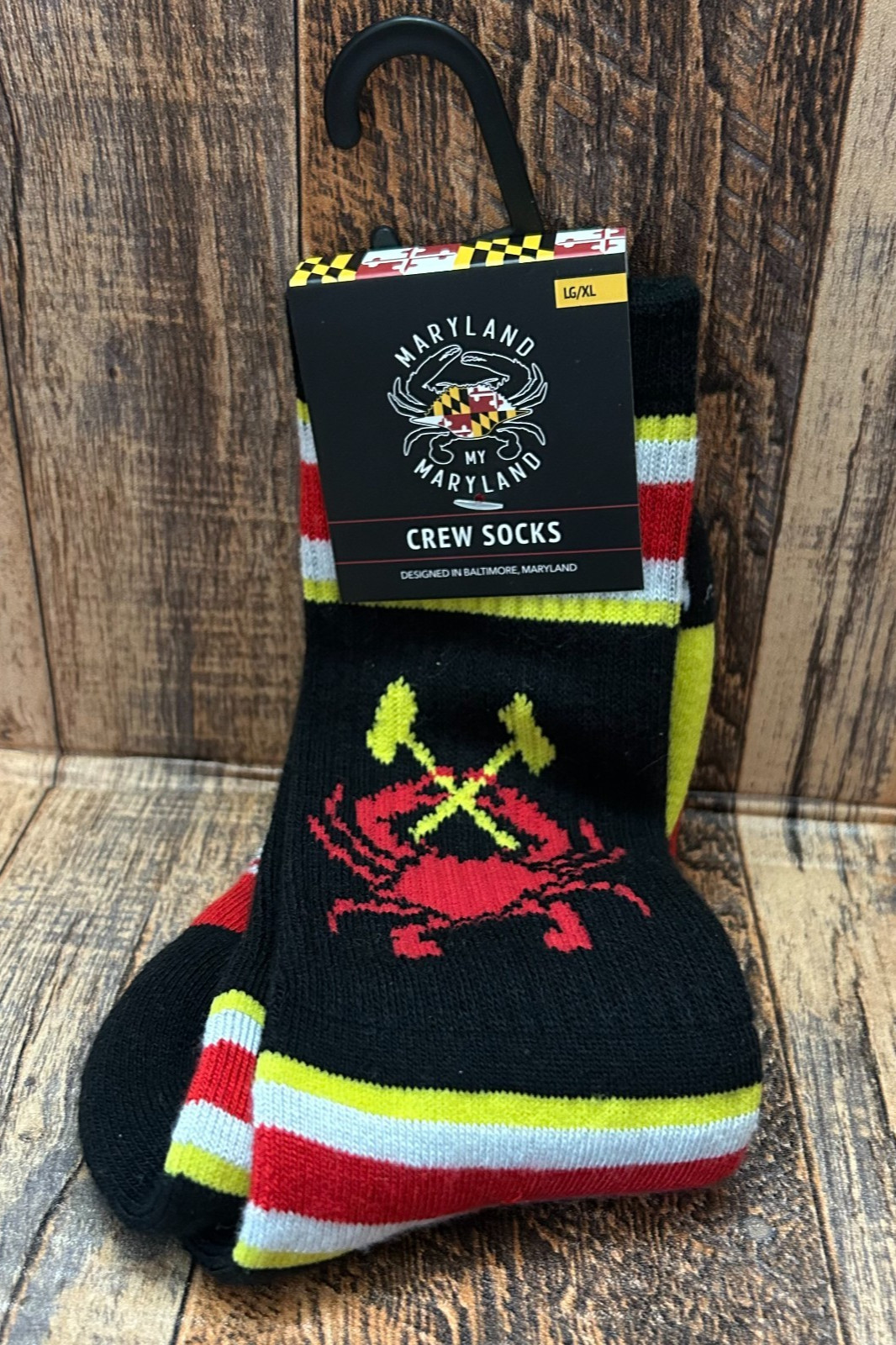 Maryland “My Maryland” Crew Socks Size Xl (10-13 Mens) Thick Winter Socks