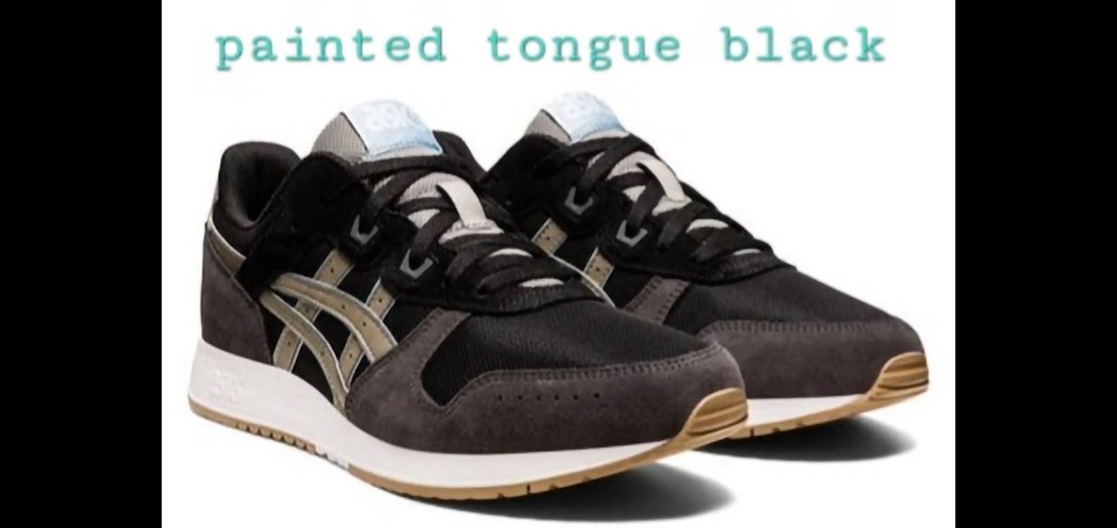 NEW ASICS LYTE CLASSIC BLACK MINK RETRO MENS 10.5 SNEAKERS SHOES NoBox DS GELIII
