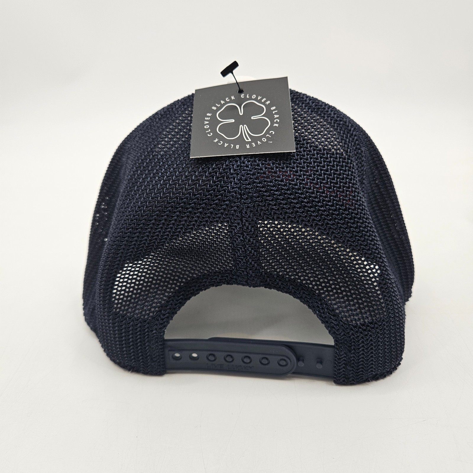 Black Clover Loyal Hat White Navy Snapback Mesh Flexfit Tech 110 American NEW