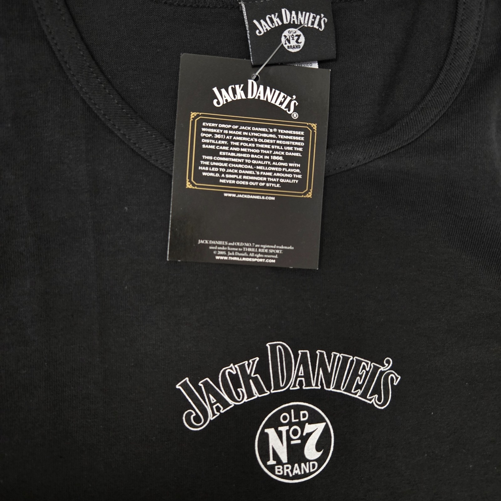 Jack Daniel’s Adults Old No.7 Tank Top Sleeveless Tee Black XLarge New DISPLAY