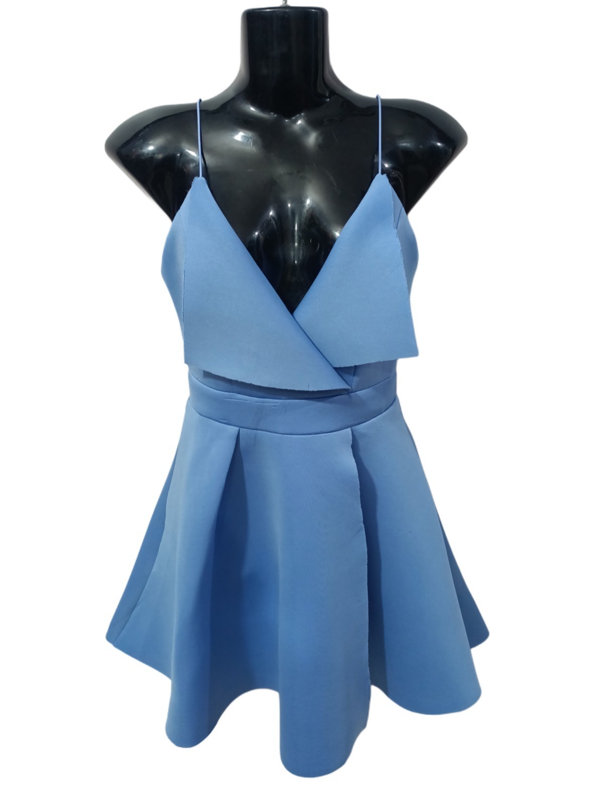 ASOS Cornflower Blue Mini Dress UK 6 US 2 Roman Made Spaghetti Strap XS