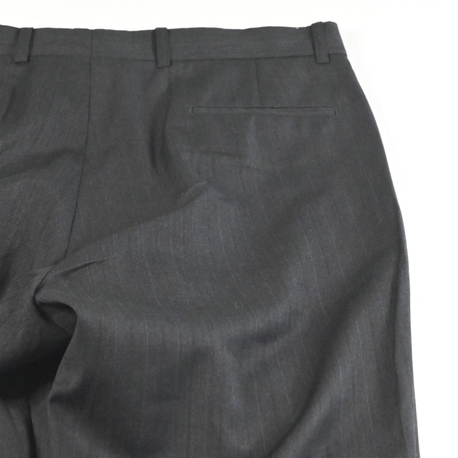 Jones New York 42R 34×30 Gray Striped 100% Wool Mens Jacket Pants Suit