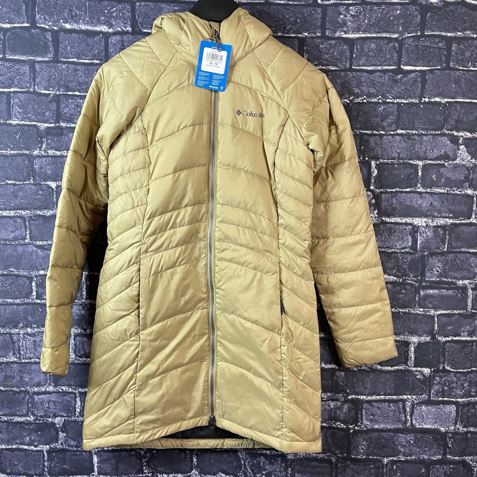 Columbia XS X-Small Karis Gale Long Hooded Jacket Stone Green