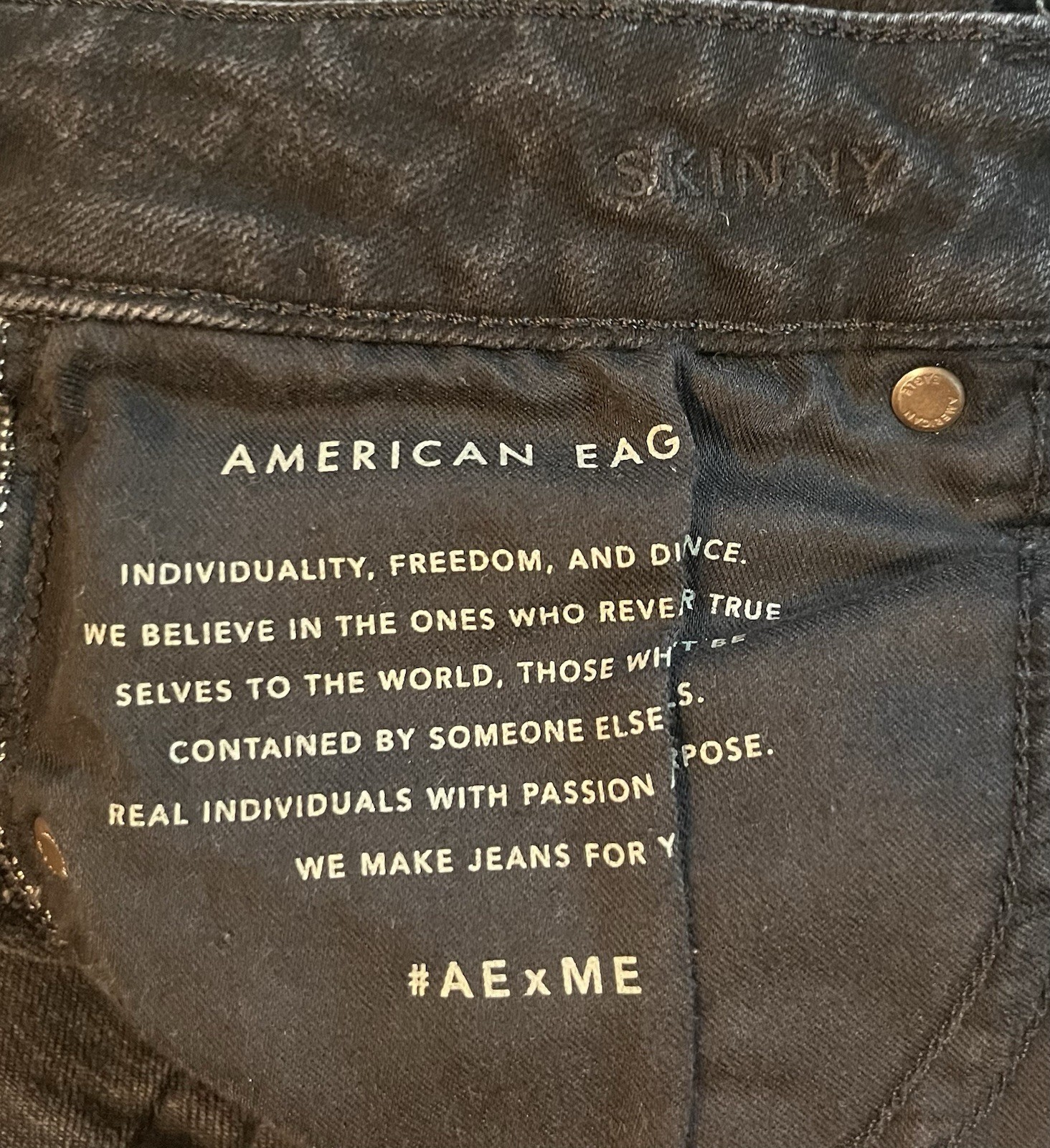 Men’s American Eagle Black Skinny Jeans, Sz 29 x 30, NE(X)T LEVEL AIRFLEX