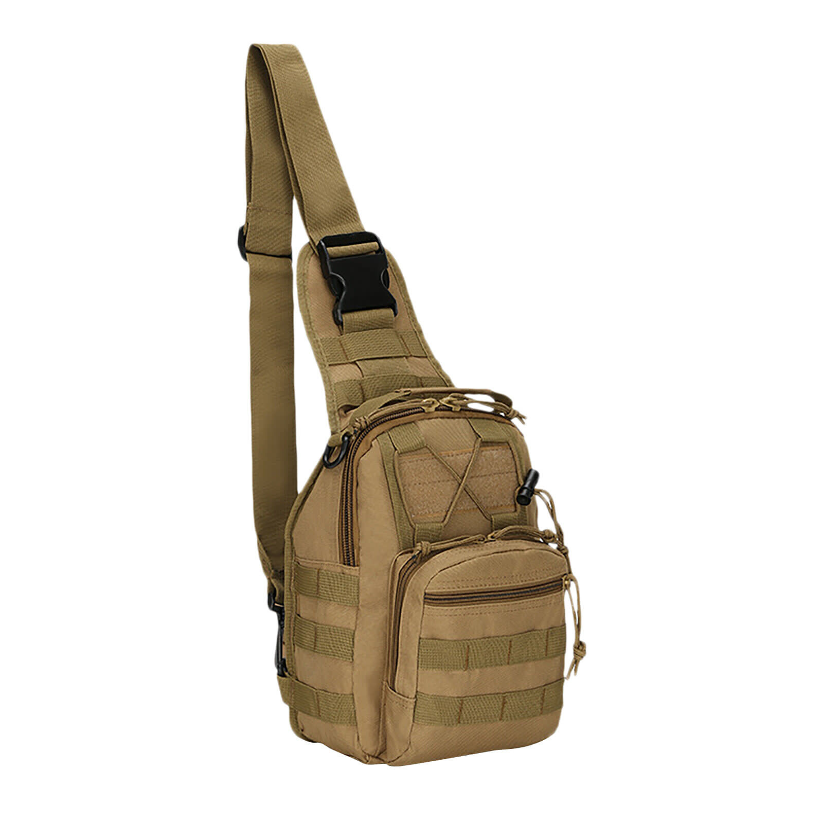 Men Backpack Molle Tactical Sling Chest Pack Shoulder Bag Outdoor Hiking Travel
