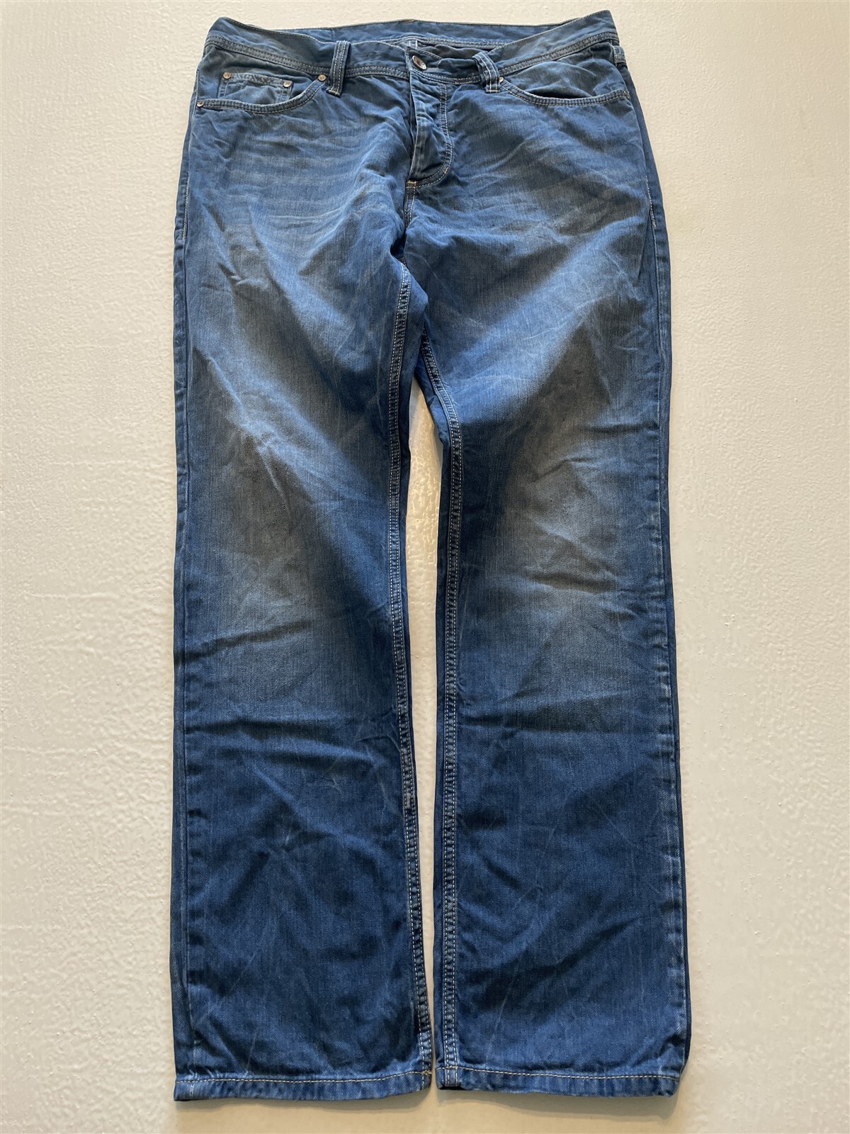 Strellson Sportswear 38 x 34 Hammett Regular Dark Wash Denim Button Fly Jeans