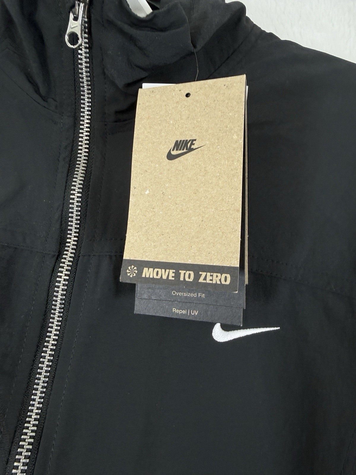 Nike Sportswear Jacket XL Womens Everything Wovens Black Full Zip Cropped NWT