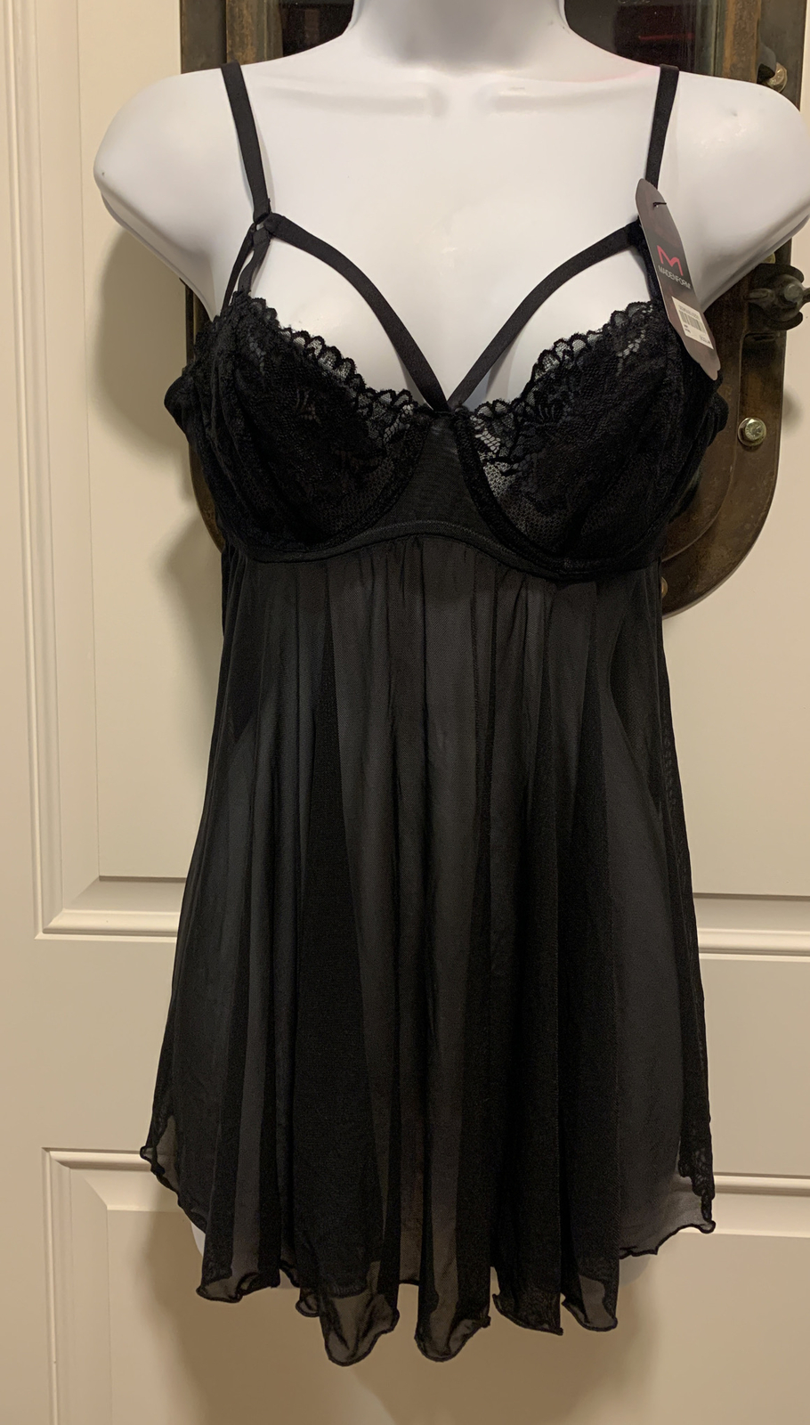 NWT- Seductive Maidenform Lace Black Lingerie Size 34C