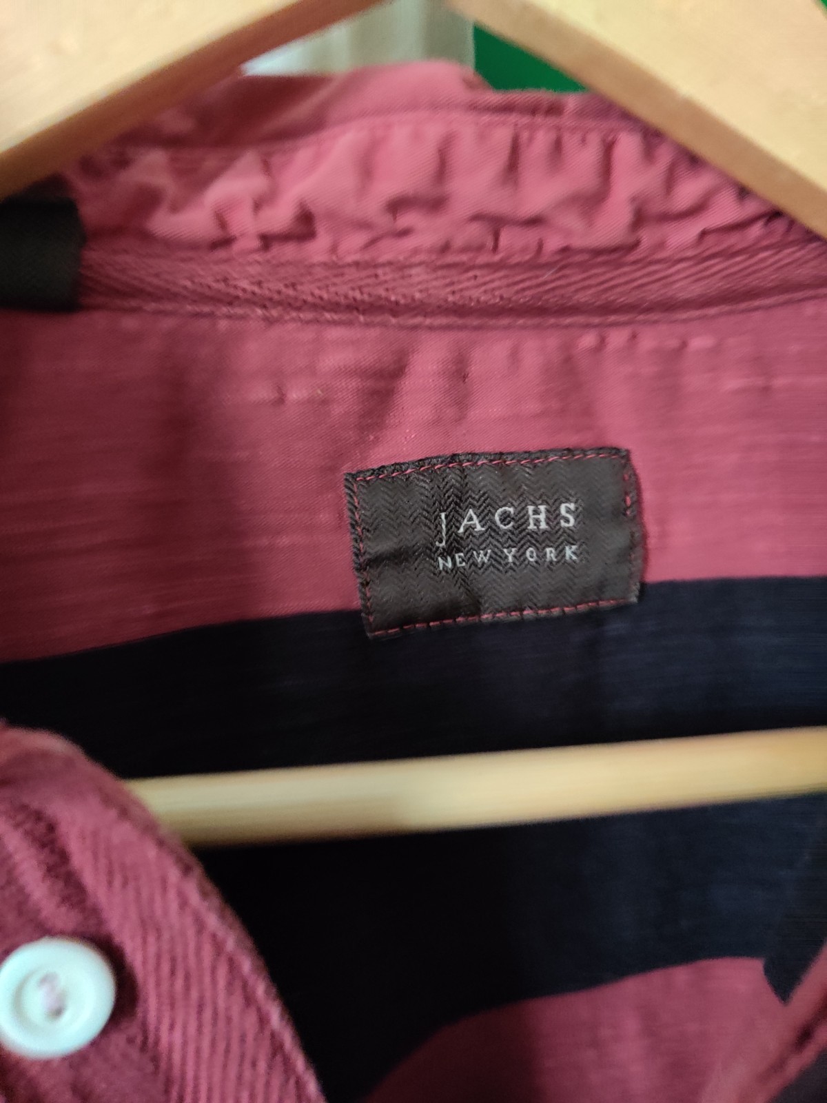 Jachs rugby striped shirt M crimson and black stripes