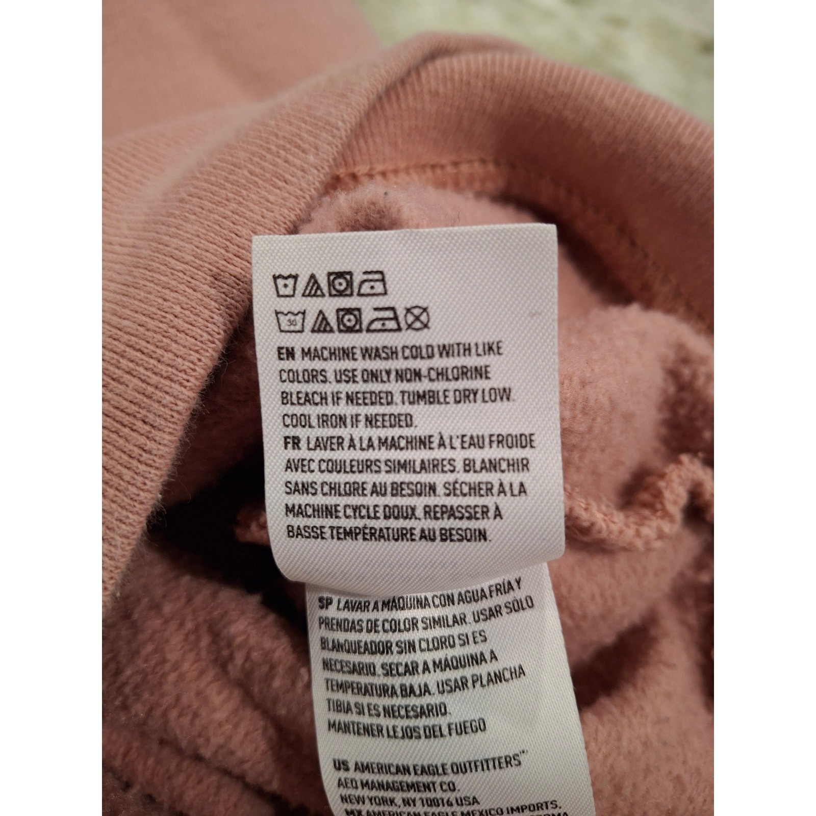 American Eagle Super Soft Hoodie Dusty Rose Pink Eagle Graphic Pullover XL