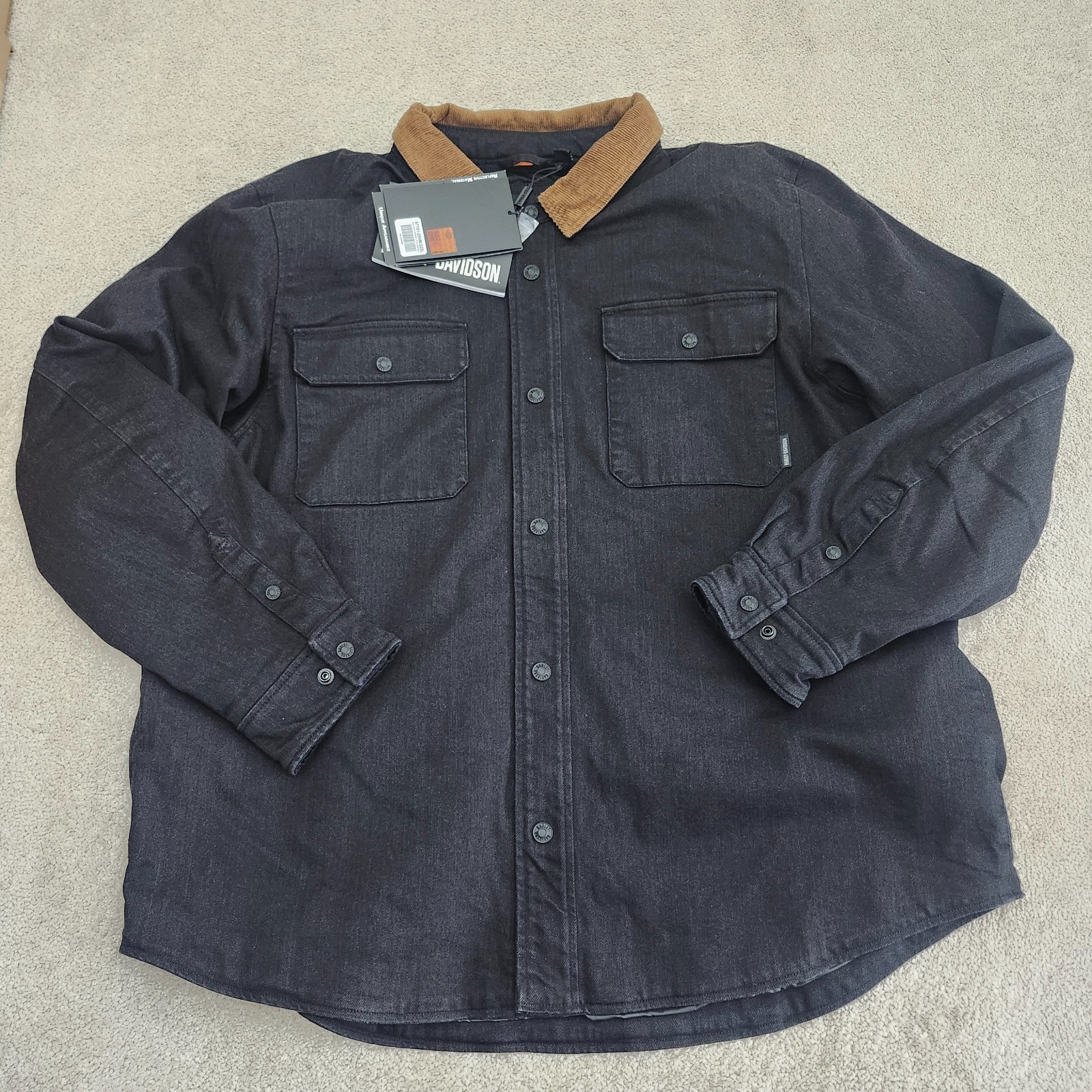 Harley Davidson 3XL Sherpa Operative 2.0 Riding Shirt Jacket Black 97101-25VM