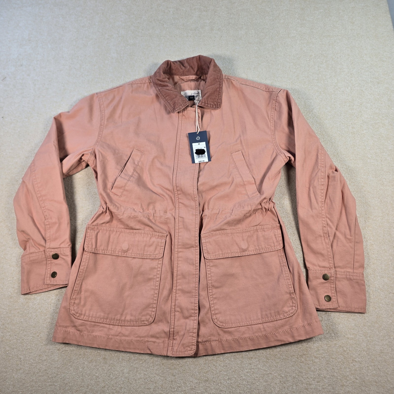 Universal Thread Womens Anorak Utility Jacket Pink Cotton NWT