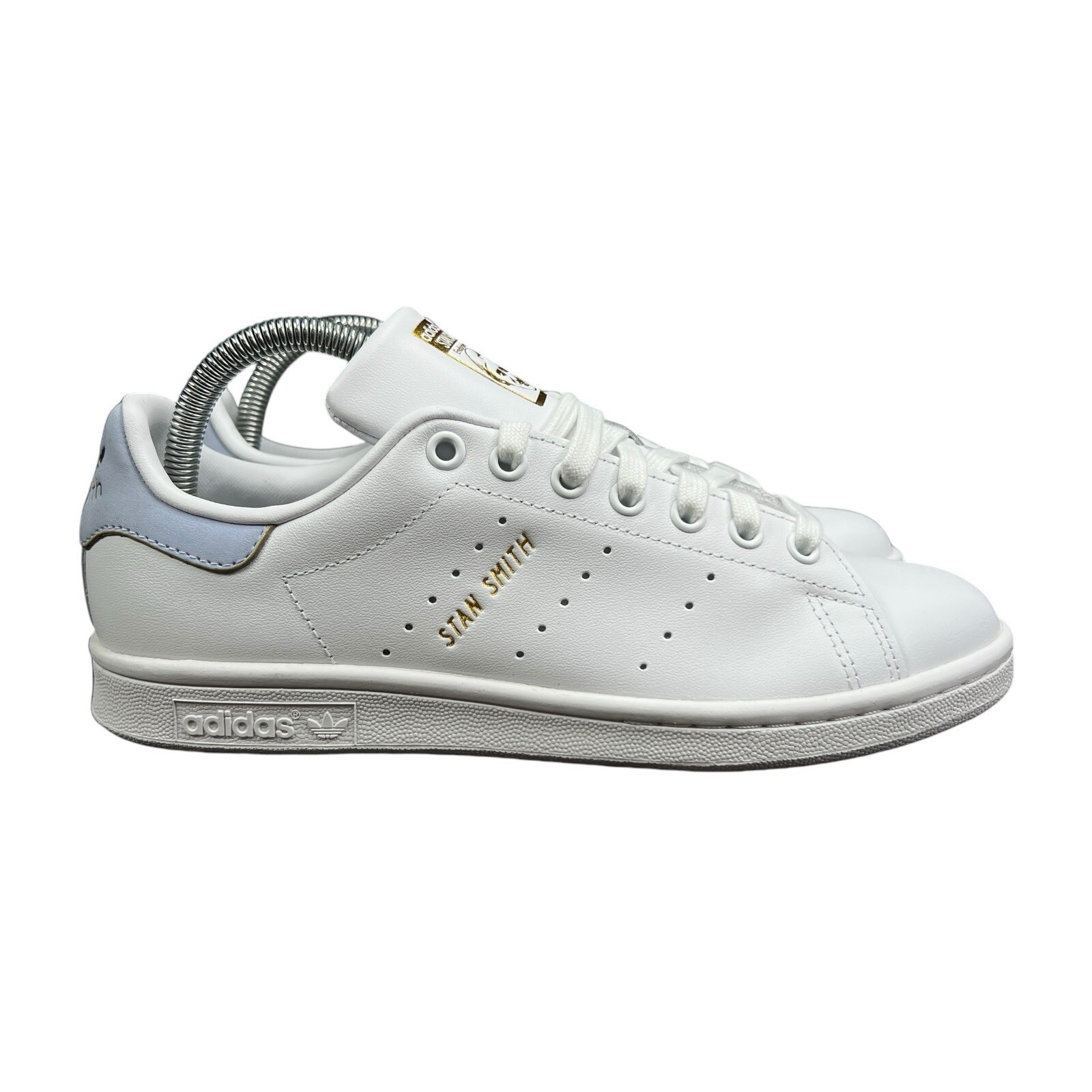 Adidas Stan Smith White Blue Dawn Gold Shoes HQ6642 Women’s Sizes 6 – 11