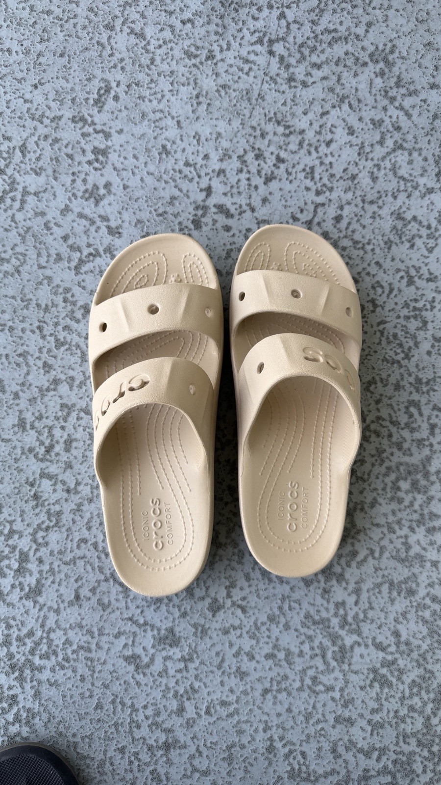 Crocs Women’s Baya Beige Platform Slide Sandals US 8